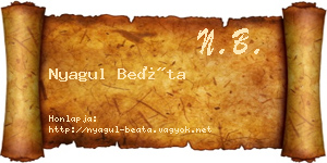 Nyagul Beáta névjegykártya